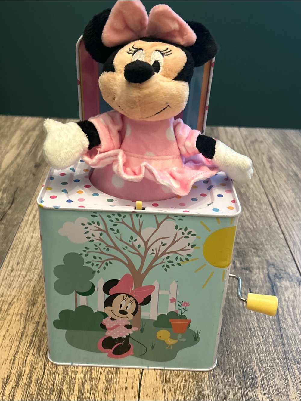 Disney Minnie Mouse Pink Plush Jack-in-the-Box